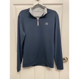 Peter Millar Men’s Small Perth Performance Quarter-Zip Navy Erin Hills US Open